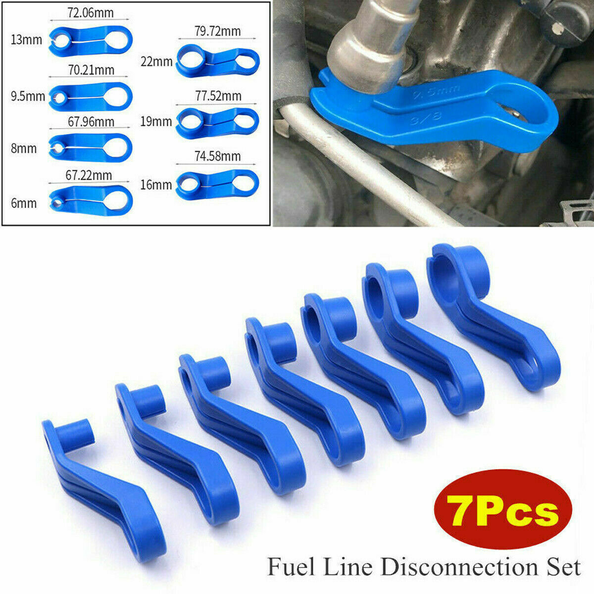 7Pcs Car A/C AC Line Disconnect Tool Fuel Line Removal Tools Auto