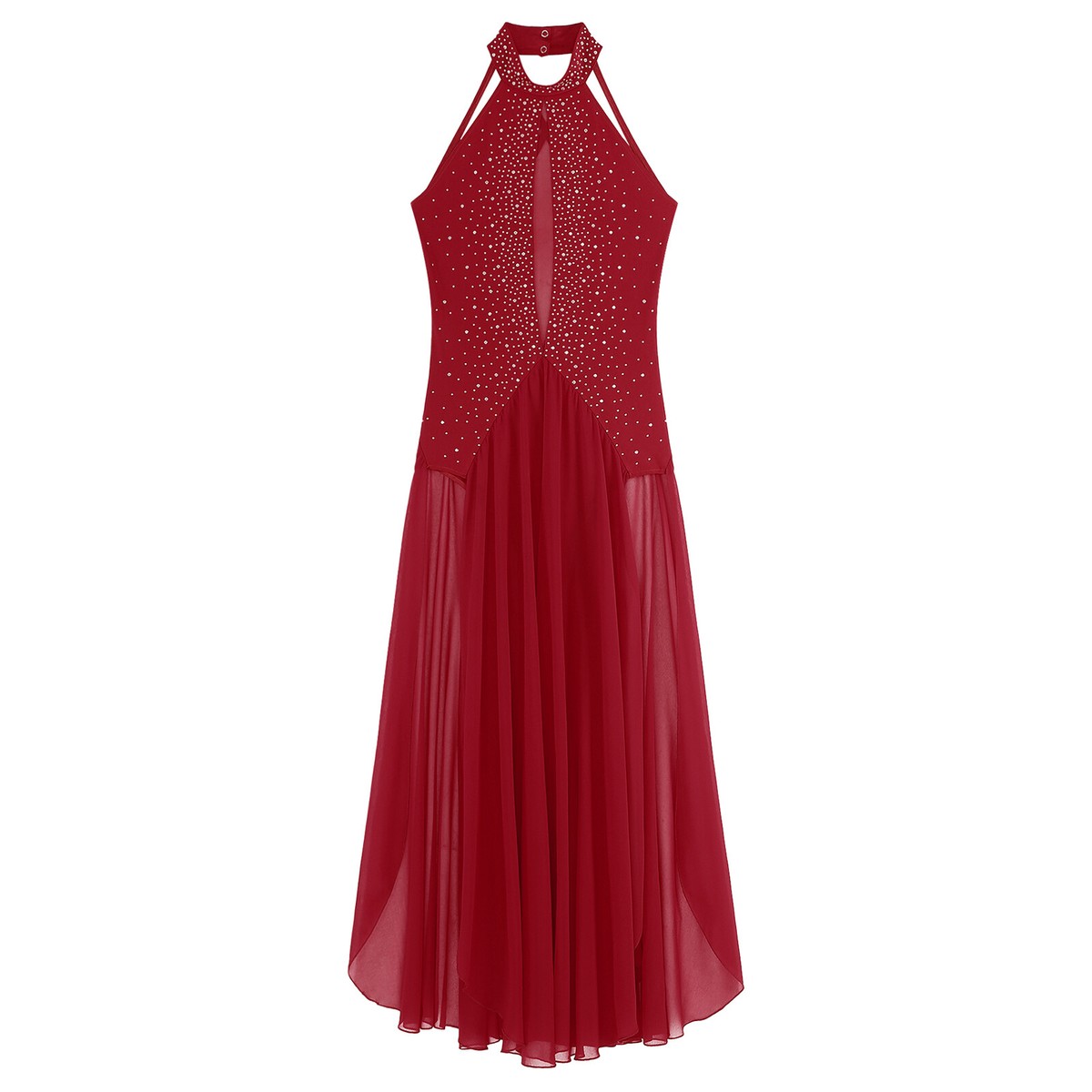 Women Lyrical Dance Dress Modern Contemporary Dance Costume Split Flowy  Dress | eBay