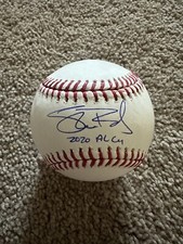 Shane Bieber Signed ROMLB Baseball W/ 2020 AL Cy Inscription Beckett COA