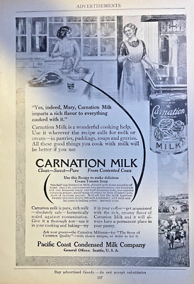 1914 Advertisement Carnation Milk Imparts A Rich Flavor To Everything