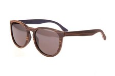 New Premium Wooden Polarized Grain Palm Sunglasses 54mm with Grey Lenses