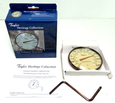 Taylor Precision Products Heritage Metal Dial Thermometer (4.25-Inch)