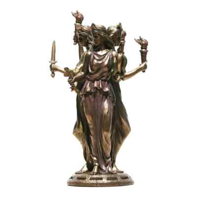 Hecate Hekate Griechische Göttin der Magie Statue Kaltguss Bronze Statue Figur