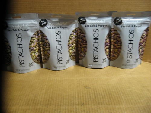 4 Bags Wonderful Pistachios No Shells Sea Salt & Pepper Nuts 5.5 Oz Each Bag