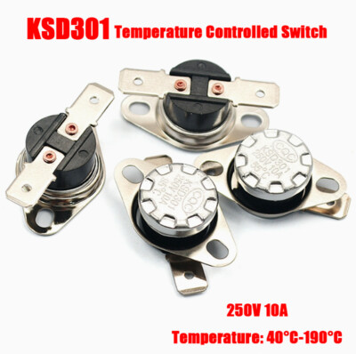 KSD301 Temperaturschalter 250V 10A Schließer/Schließbereich 40-190°C