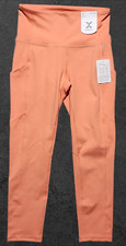 Xersion Peach High Rise Crop Legging Quick Dri Anti Odor Women's S NWT MSRP 40