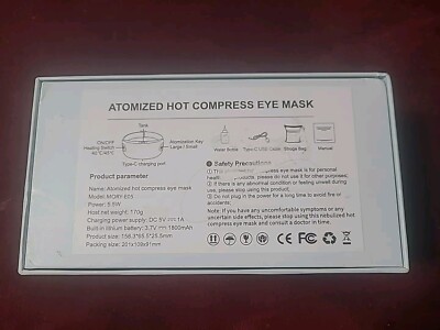 USB Heated Eye Mask Hot Compress Eye Mask Relieve Fatigue Eye Patch for Home