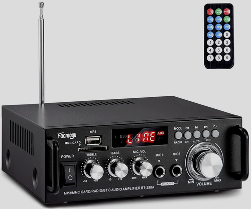 Bluetooth Stereo Audio Amplifier Receiver with Remote Model BT-298A - NEW