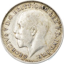 [#796486] Coin, Great Britain, George V, 3 Pence, 1916, EF(40-45), Silver, KM:81