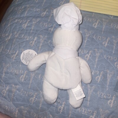 Pillsbury Dough Boy Plush Beanie Doll Collectible Vintage DOB 1965