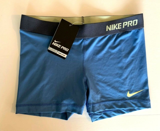 NEW! NIKE PRO [XL] Womens 3.5'' Compression Shorts-Blue 519240-428 | eBay