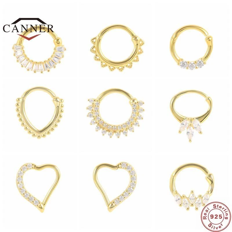 Piercing Cartilage Stud Earring-Charm Small Nose Ring 925 Sterling Silver Earing - image 2 of 4