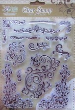 Clear Stamps Set Flourishes 13 Individual Stamps Unmounted NEW