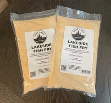Lakeside Fish Fry Seasoning 2-Pack–Crispy Batter Mix for Fish & Seafood–(2) 12oz