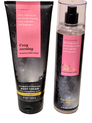 Bath & Body Works Cozy Evening Set - Lotion & Fragrance Mist - 8oz
