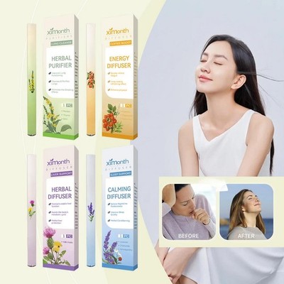 Herbal Diffuser Pen with Extracts Mullein Thyme Mint Für Lung-Health &Fresh Air