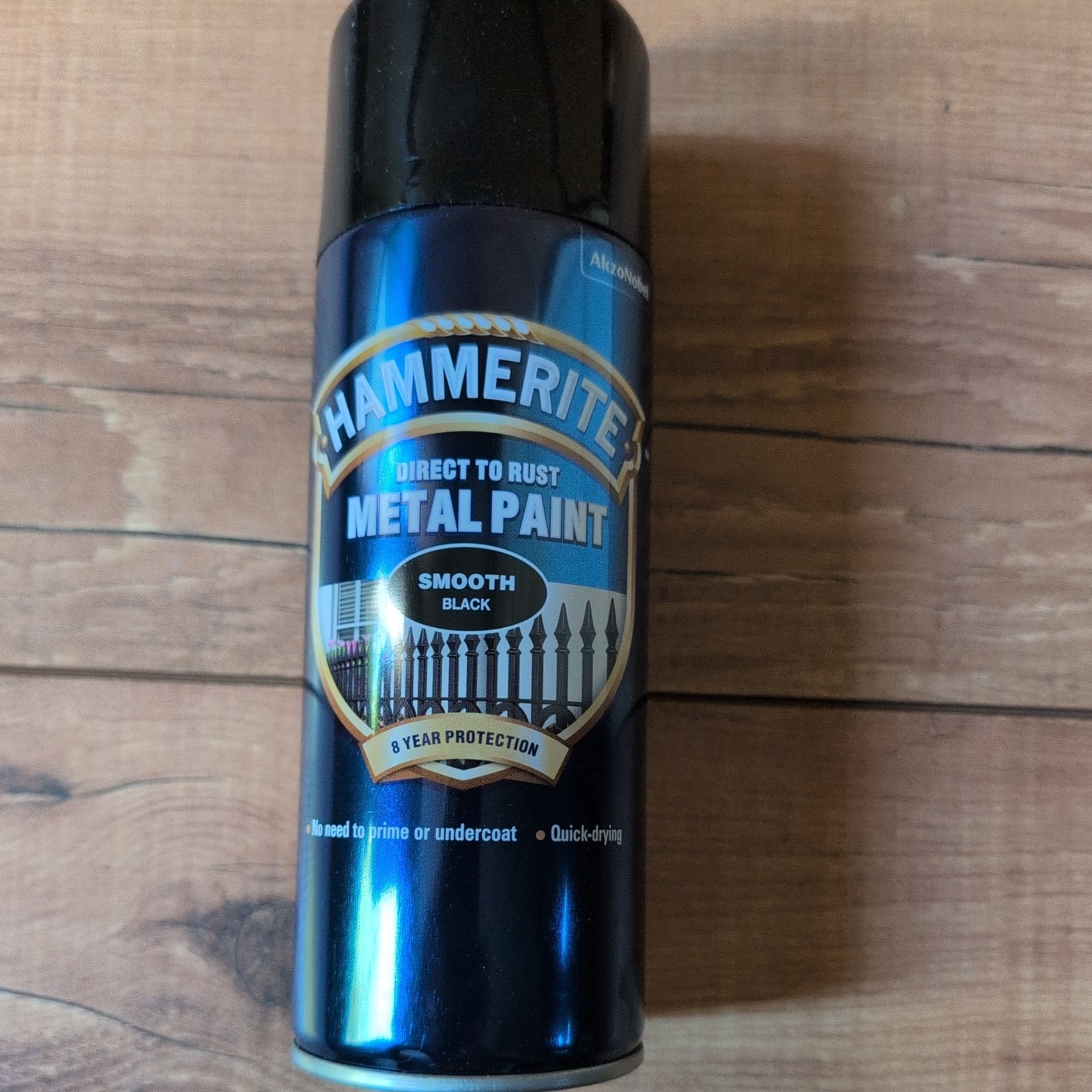 Hammerite BLACK 400ml Direct To Rust Smooth Quick Drying Spray Paint
