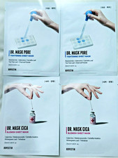 Rovectin Dr. Mask 4-Pack Set - Pore Tightening & Cica Blemish Sheet Masks New