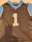 NFL Carolina Panthers Jersey Cam Newton #1 NIKE Facsimile Autograph Large No COA