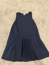Crewcuts by J.Crew Girls Size 8 Navy Blue Sleeveless Pleated Dress