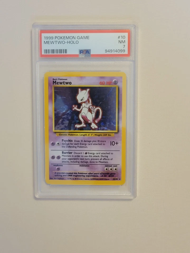 Mewtwo - Pokemon Base Set #10 - Near Mint PSA 7 - Original Legendary - Image 2 of 4