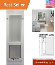 Aluminum Vertical Sash Window Pet Door, Adjustable Sizes to Fit Window Height...
