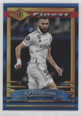 2022 Topps Finest Flashbacks UEFA Club Competitions 25/99 Karim Benzema #43 8d2
