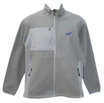 Men's Los Angeles Dodgers Heather Grey Full-Zip Jacket