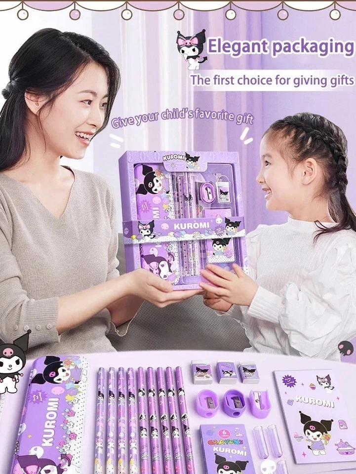 Sanrio Kuromi Cinnamoroll My Melody Escuela Papelería Set de Regalo Pluma Lápiz Juego Foto 4 de 4