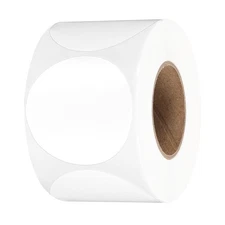 2 Inch Round Thermal Label Stickers for Business, White (600Pcs)
