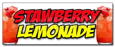 STRAWBERRY LEMONADE DECAL sticker ice cold refreshing homemade drink cool