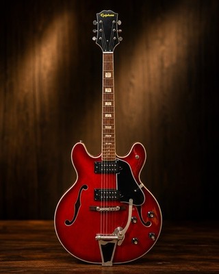 Vintage Epiphone 5102TE Semi-Hollow Electric Guitar MIJ Japan Cherry Red Tremolo