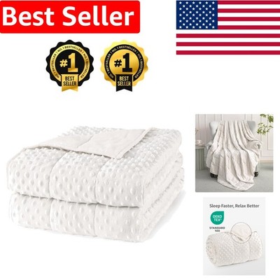 Soft Microfiber Weighted Blanket 60x80in for Adults - Stylish and Breathable