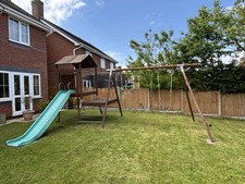 TP Wooden Slide and Swing Set Outdoor Garden Play