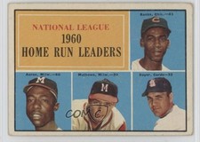 1961 Topps League Leaders Ernie Banks Hank Aaron Eddie Mathews Ken Boyer 0p1n