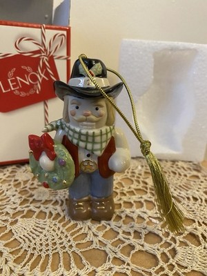 LENOX 2020 COWBOY NUTCRACKER ORNAMENT FREE SHIPPING 4 IN
