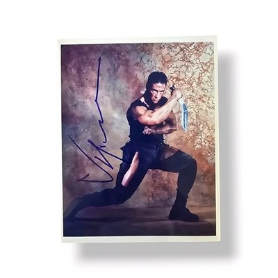   Jean-Claude Van Damme Autograph photo Cyborg 1989 Signed 8x10 Action Vintage