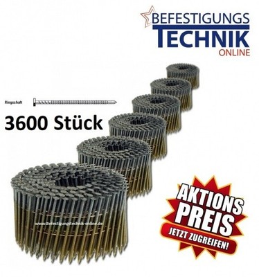 3,1x90mm Glatt verzinkt 16° Coilnägel für Coilnagler Prebena BeA Bostitch Paslod