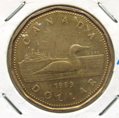 Kanada 1 Dollar 1989 Eistaucher Elizabeth II. - Bild 1 von 2