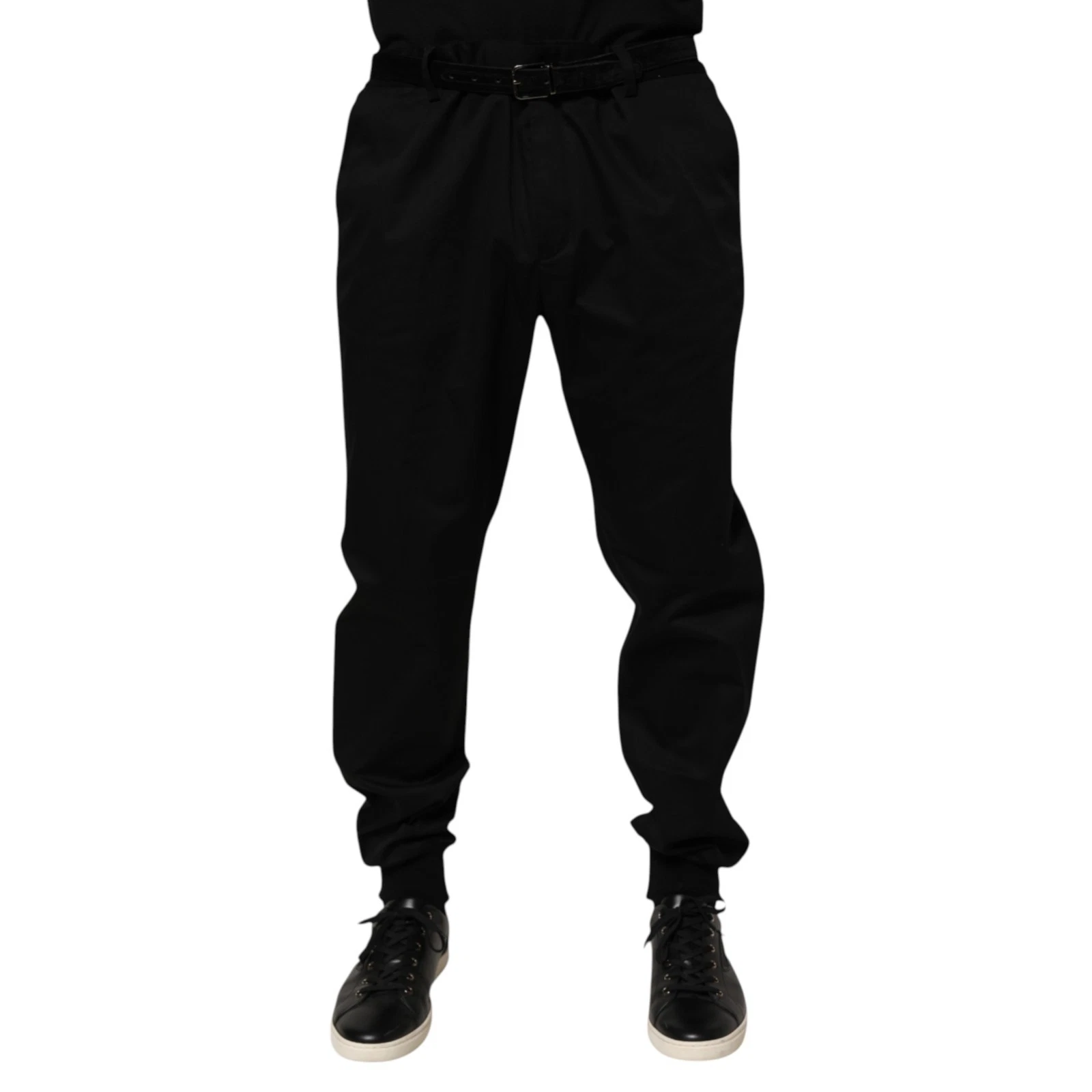 DOLCE & GABBANA Pants Black Cotton Stretch Casual Trouser IT58/W44/XXL 900usd