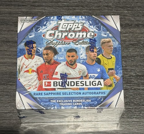 2024-25 Topps Chrome Bundesliga Soccer Sapphire Edition Hobby Box Factory Sealed