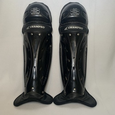 Champro Air Tech System Baseball Catcher's Leg Shin Knee Guards Pads Black