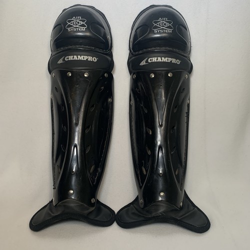 Champro Air Tech System Baseball Catcher's Leg Shin Knee Guards Pads Black