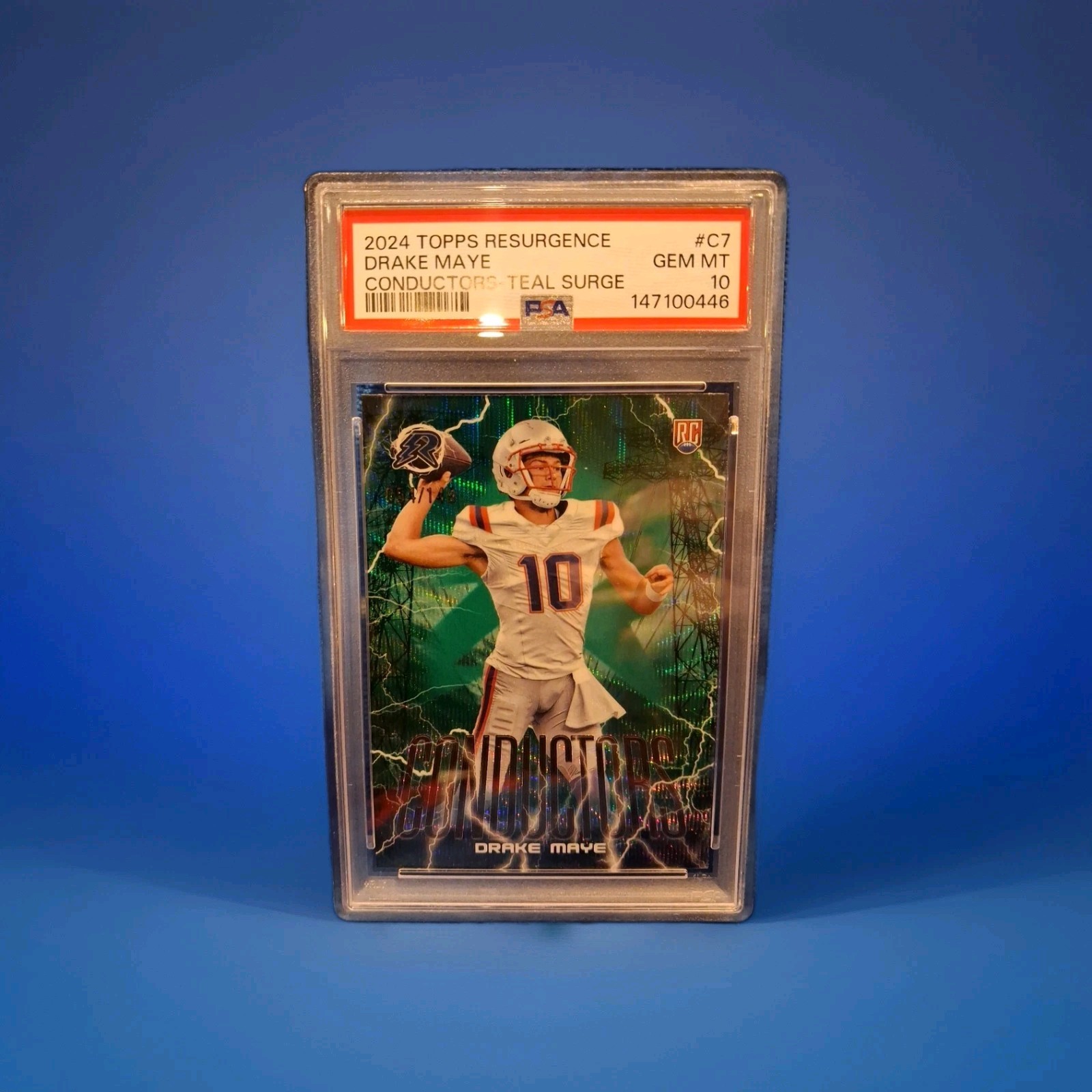 Drake Maye Topps Resurgence Conductors #C7 Teal Surge
