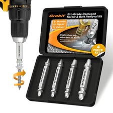 Alden Grabit 4 Piece Broken Bolt and Damaged Screw Extractors Set USA Made