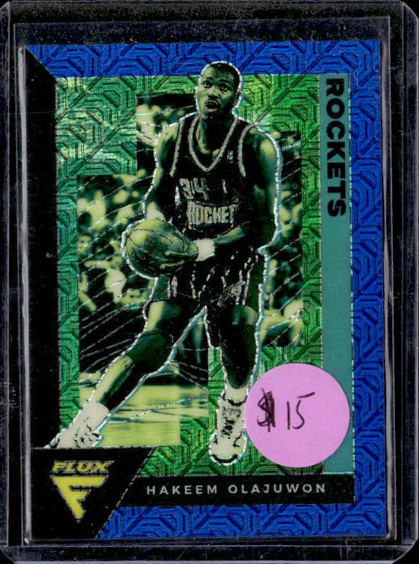 2020-21 Panini Flux #195 Hakeem Olajuwon Blue Mojo #/99