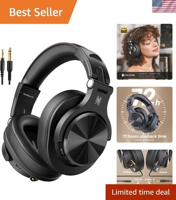 A70 Bluetooth Over-Ear Headphones - 72H Playtime with DJ Audio Sharing Features