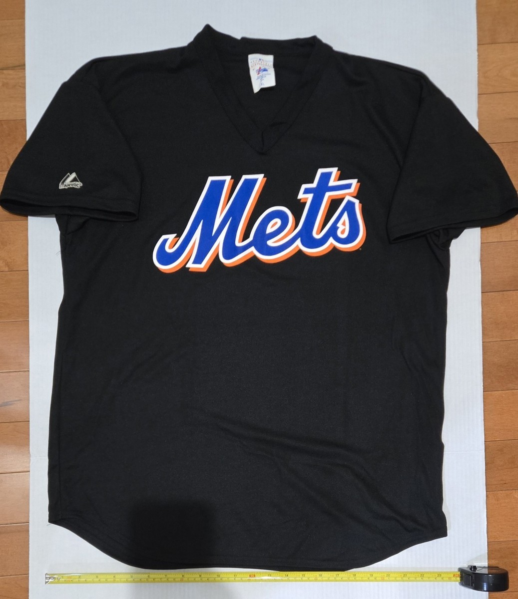 New York Mets Majestic Black Blank Baseball Jersey Shirt Pullover