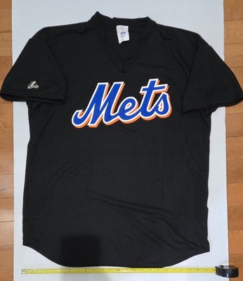 New York Mets Majestic Black Blank Baseball Jersey Shirt Pullover