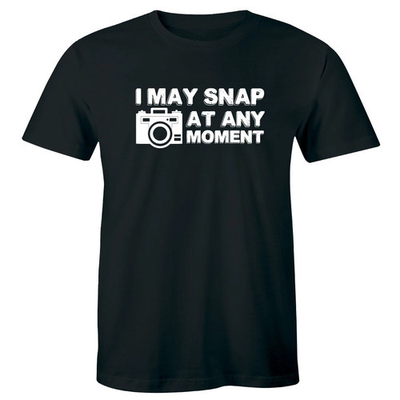#ad I May Snap At Any Moment With Camera Men#x27;s T Shirt Funny Photographer Gift Tee $17.00